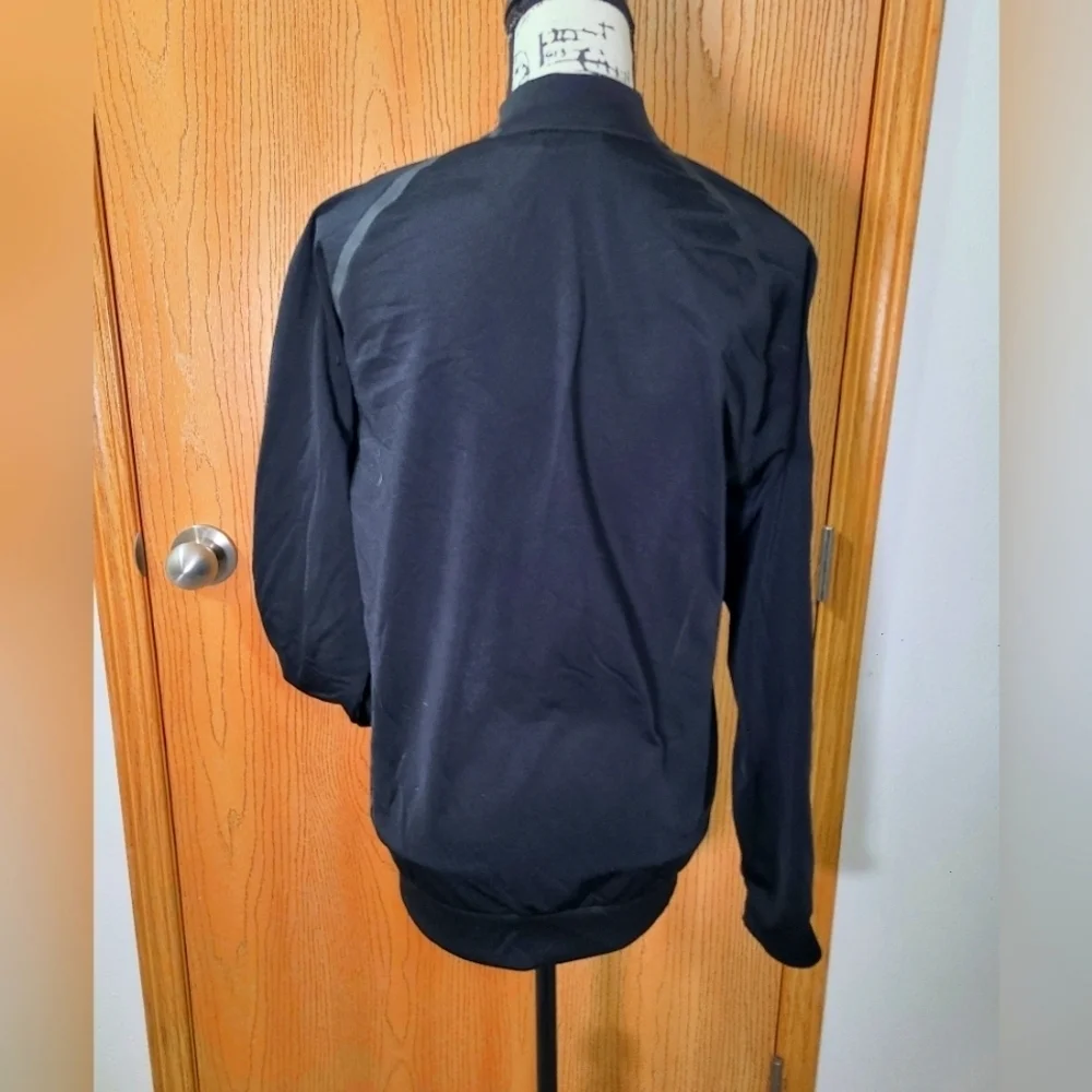 Adidas The Brand with the 3 Stripes logo tape zip up streetwear track jacket